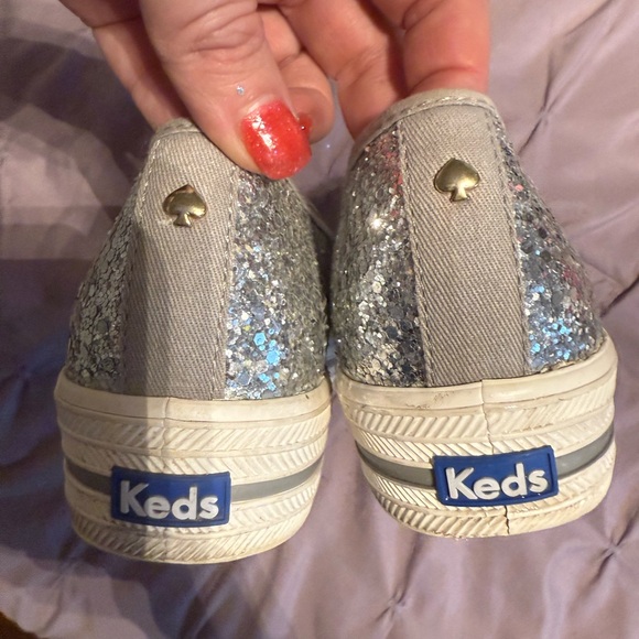 Kate Spade Glitter Slip-On Shoes - Silver - Picture 9 of 9